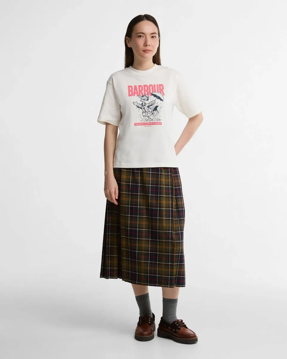 Irene Tartan Midi Skirt