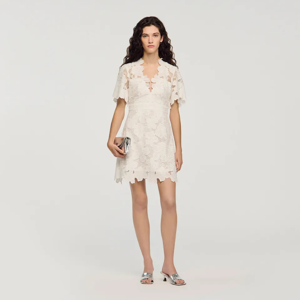 Flower print short dress