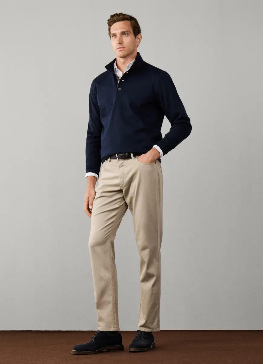 Travel Regular Fit Trinity Sateen Trousers