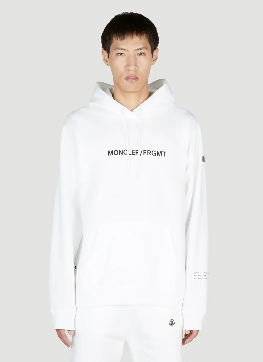 Floral Motif Hooded Sweatshirt