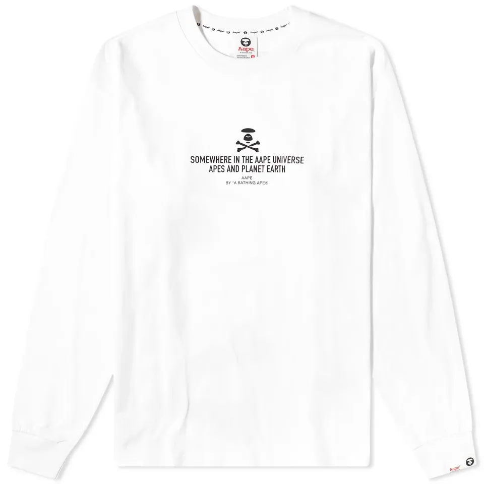 AAPE Big X-Bone Long Sleeve T-Shirt