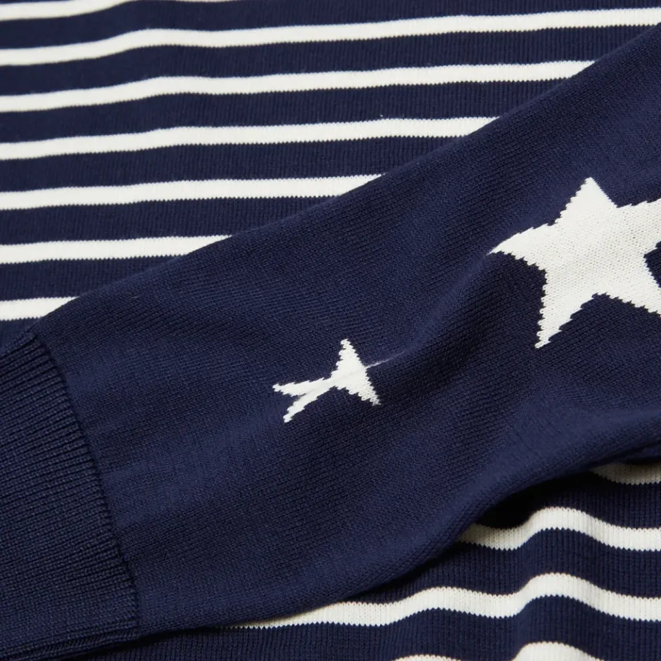 Star Panel Crew Neck Knit
