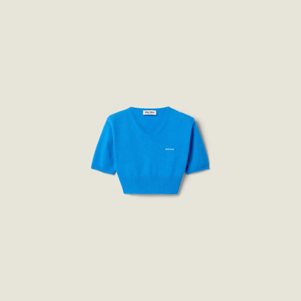 Cropped cashmere sweater