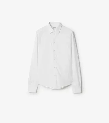 Classic Fit Cotton Poplin Shirt in Optic white
