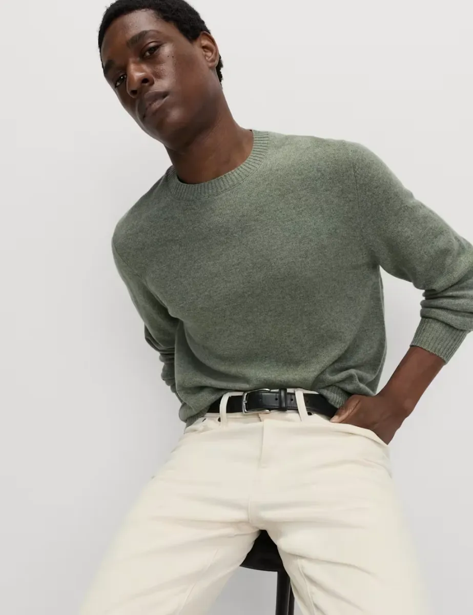 Pure Lambswool Crew Neck Jumper Dark Petrol