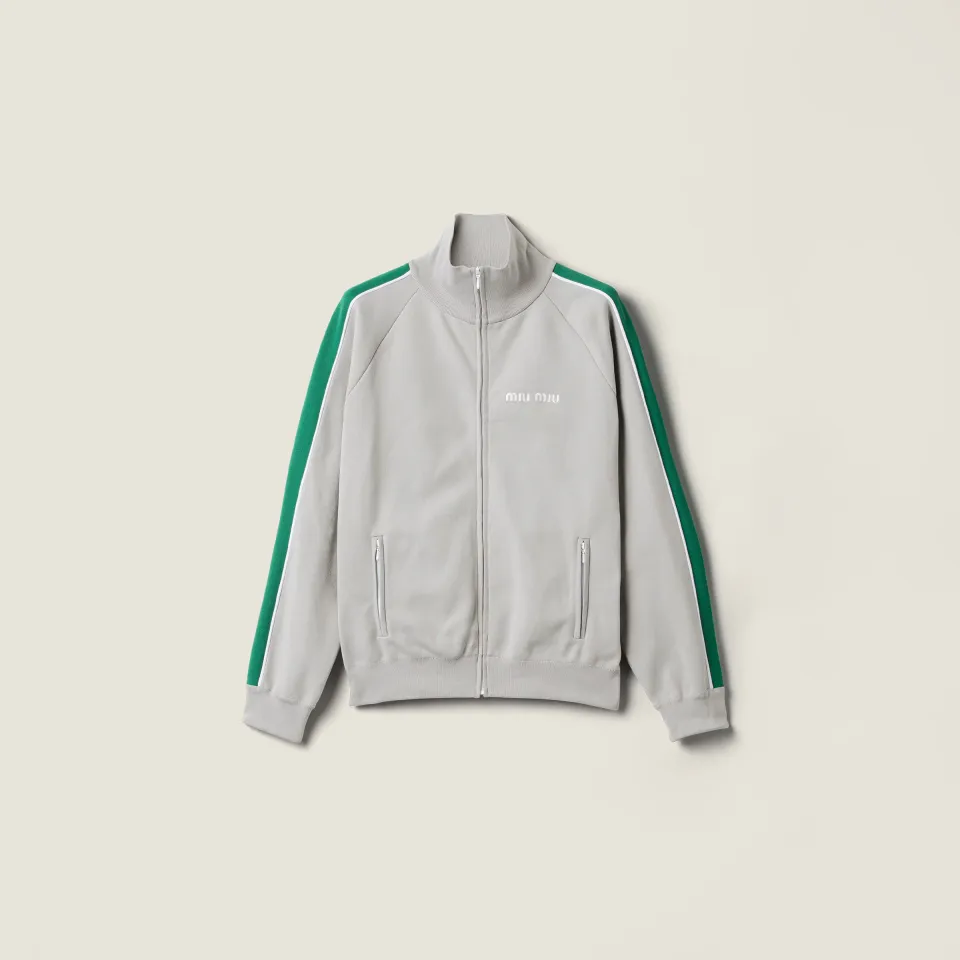 Technical yarn zipper sweatshirt