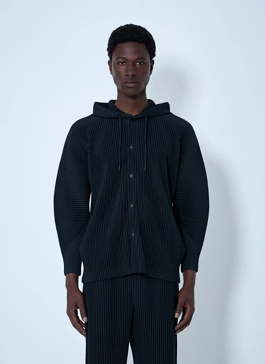 Pinstripe Hooded Jacket