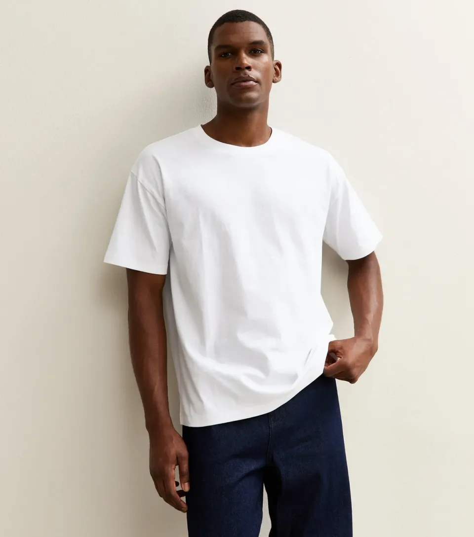 Men's White Oversized Short Sleeve T-Shirt