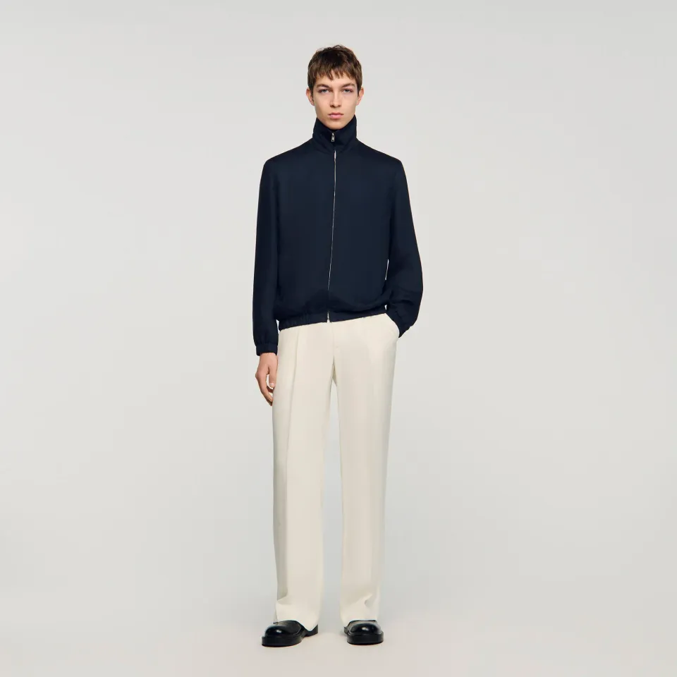 Standing collar zip-up jacket