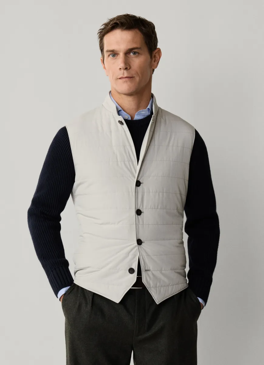 Sartorial Hybrid Knit Back Gilet