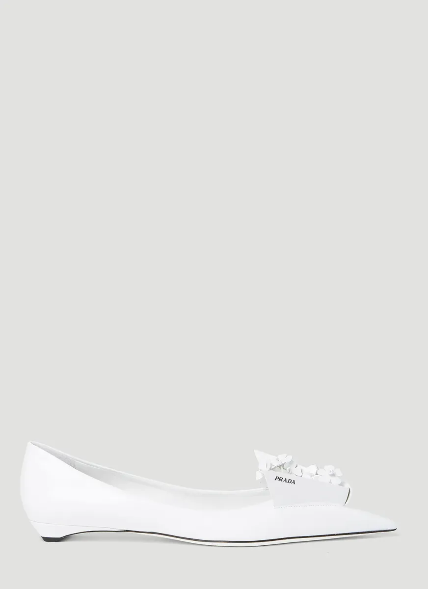 Floral Applique Ballerina Flats