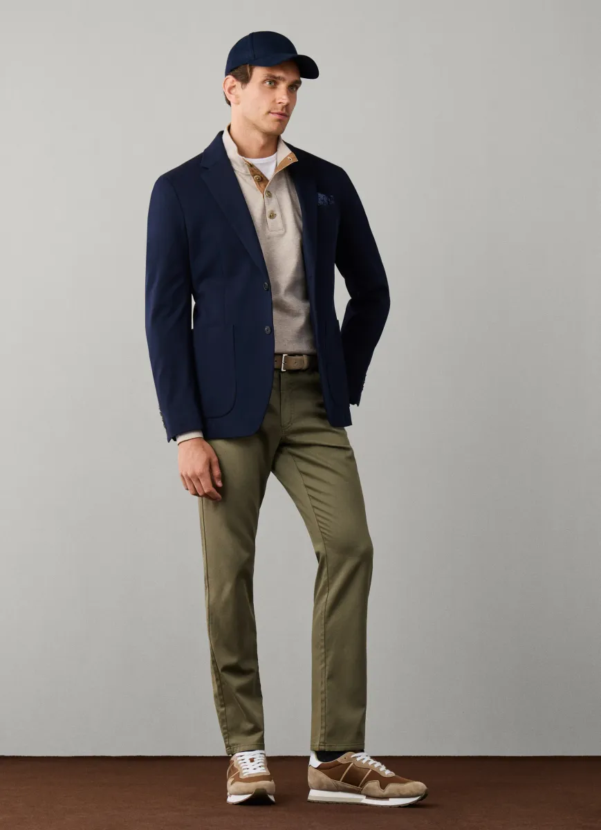 Pima Cotton Pique Travel Blazer