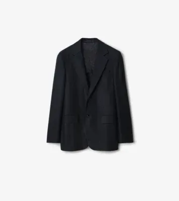 Wool Cashmere Tailored Jacket in Midnight blue