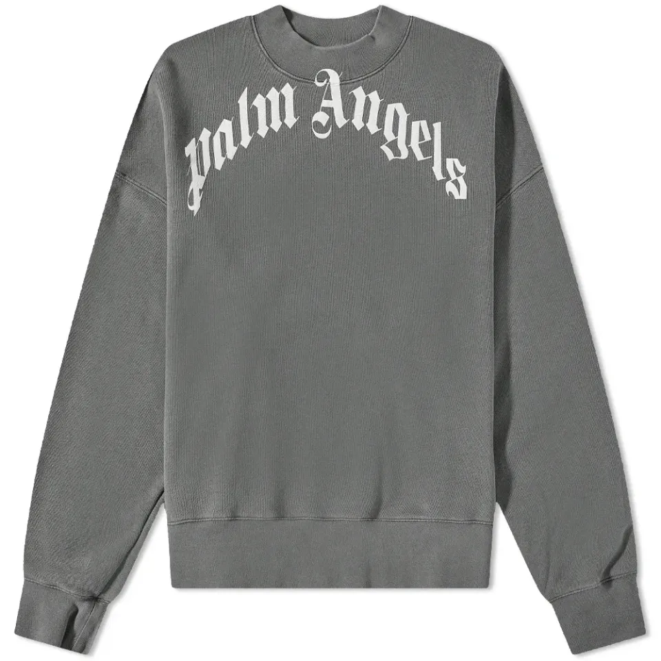 Curved Logo Crew Sweat