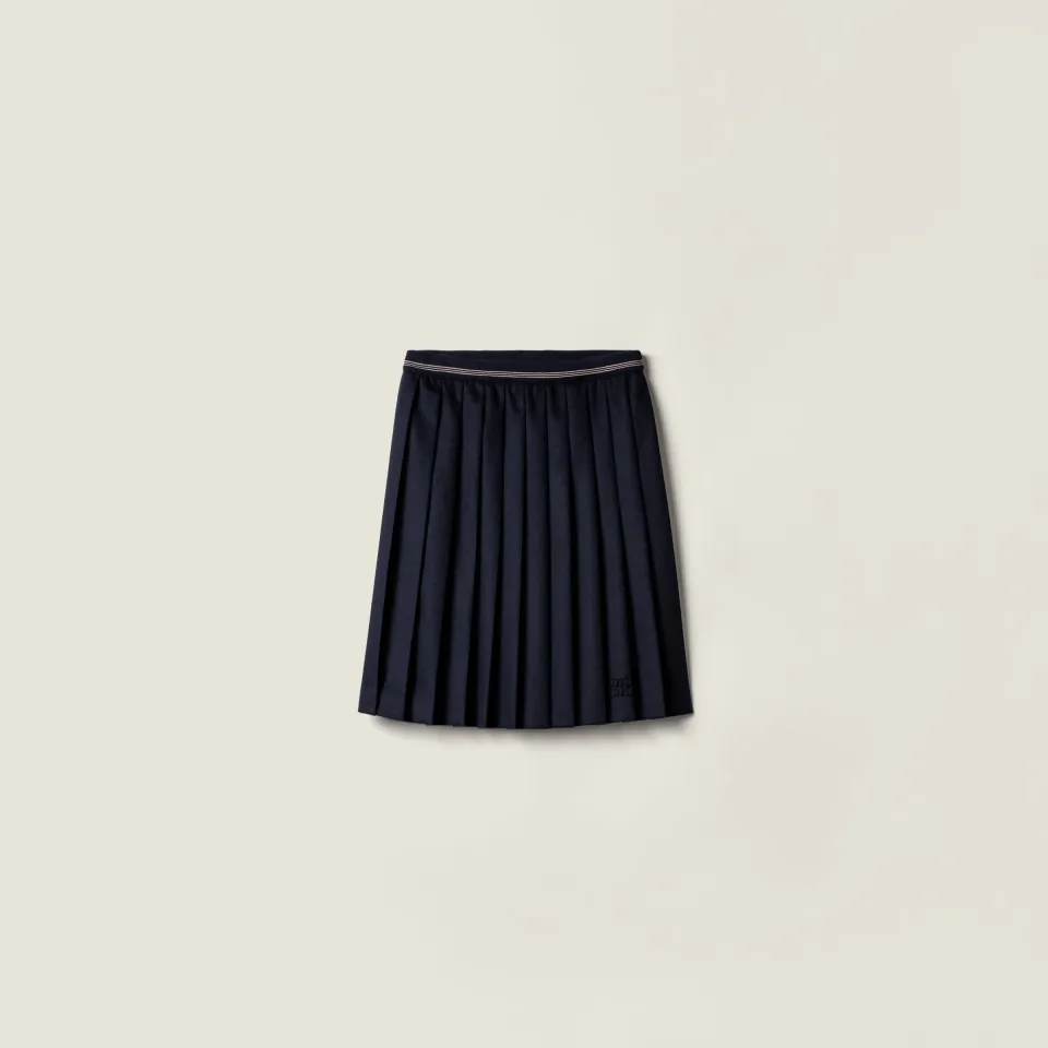 Velour midi-skirt