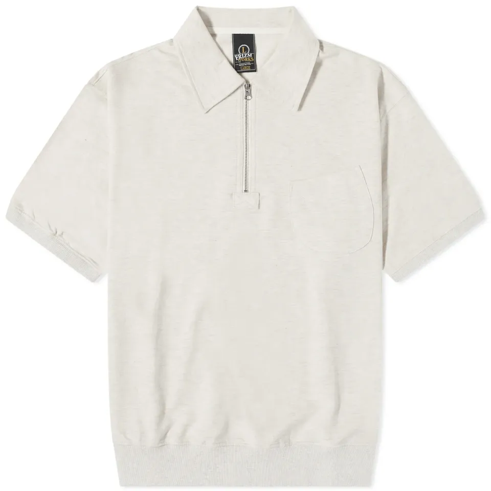 Half Zip Short Sleeve Sweater