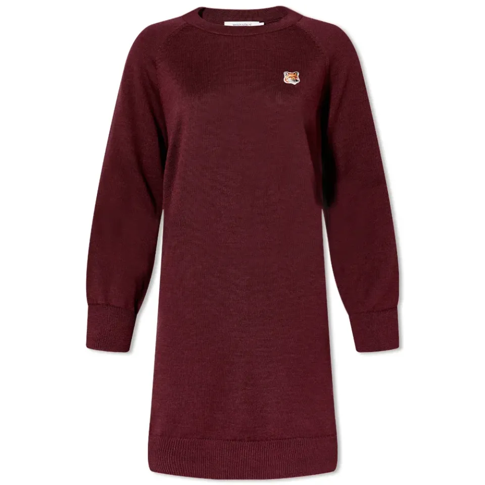 Maison Kitsuné Fox Head Patch Jumper Dress