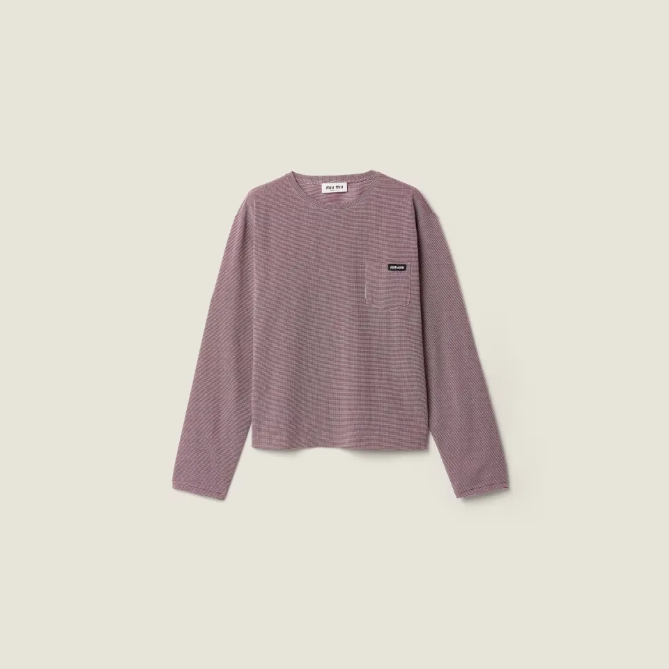 Jacquard jersey T-shirt