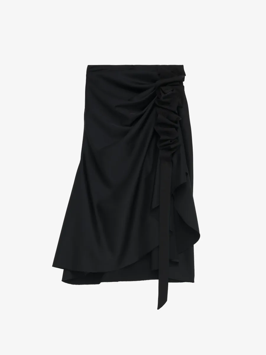 Asymmetric Unfolded Bow Skirt