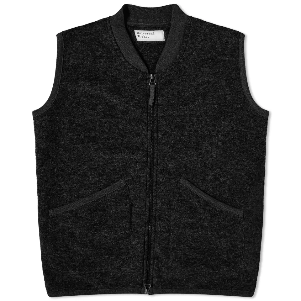 Wool Fleece Zip Waistcoat