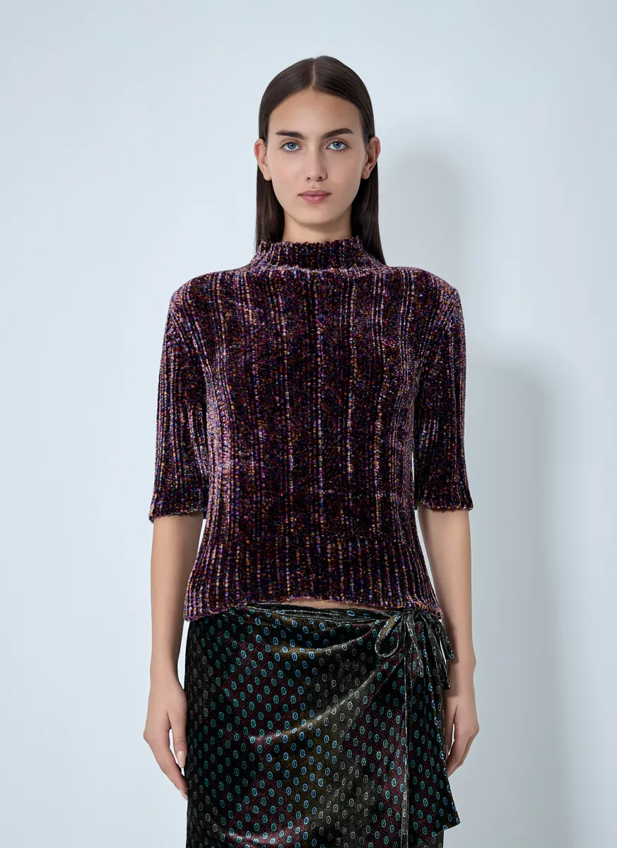 Velour Rib Sweater