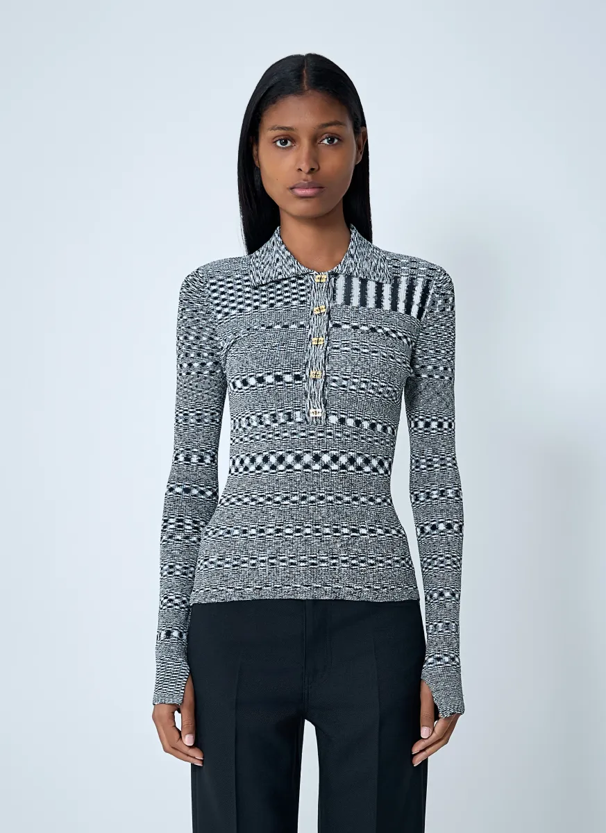 Spacedyed Polo Sweater