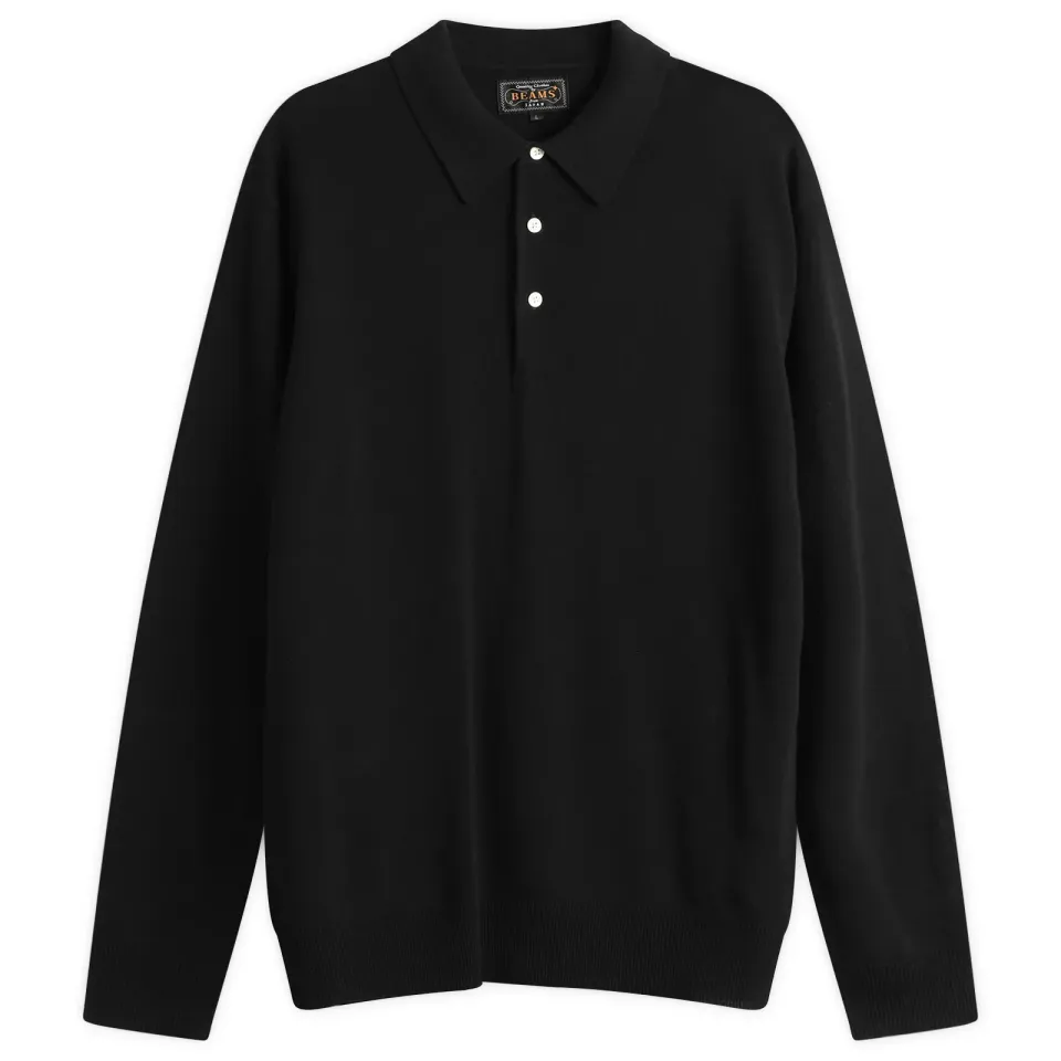 12g Knit Long Sleeve Polo