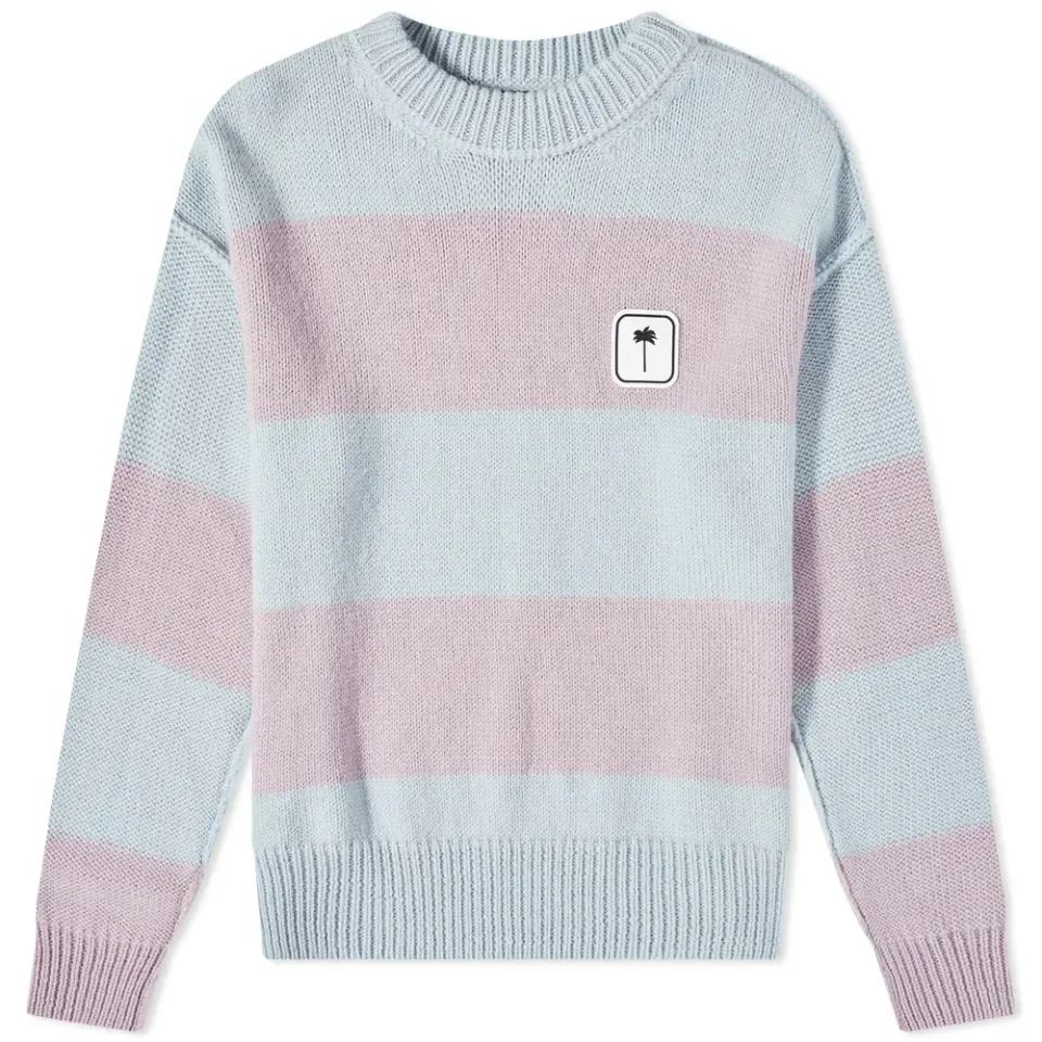 Striped Patch Logo Knit