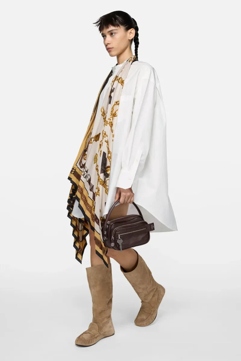 Layered shirt dress