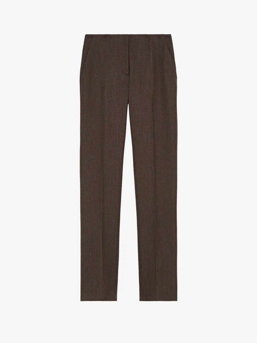 Wool Pinstripe Trousers