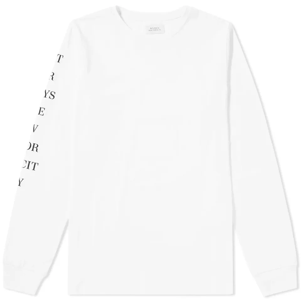 Saturdays Stencil Long Sleeve Tee