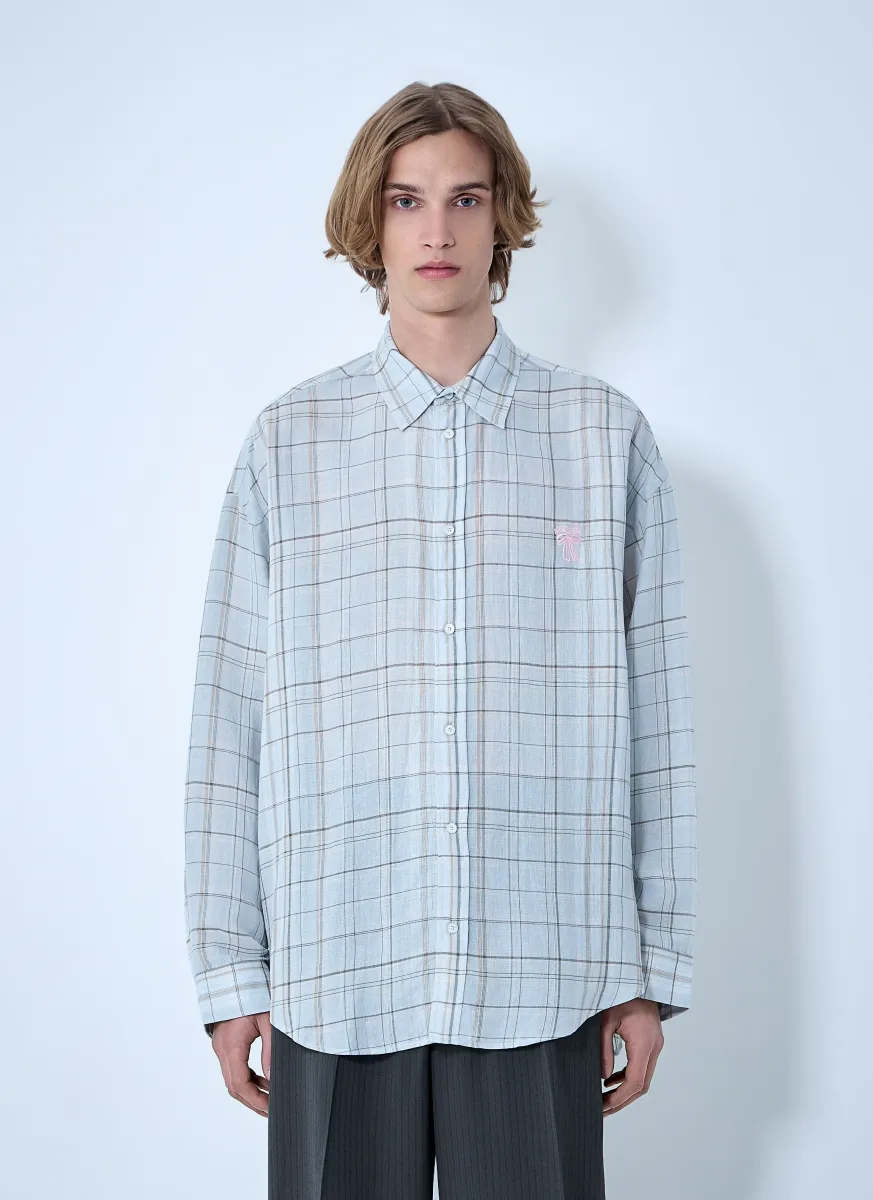 Plaid Button-Up Shirt