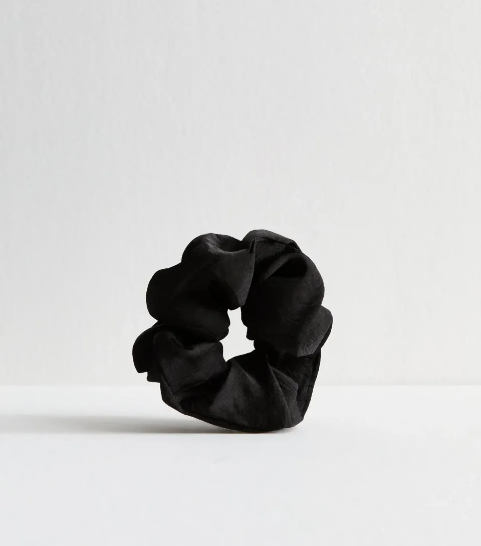 Khaki Satin Scrunchie