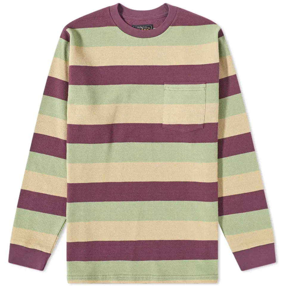 Long Sleeve Stripe Pocket T-Shirt