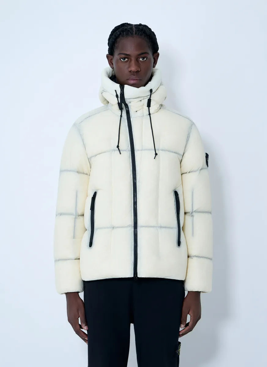 Seam Faded Ligh Nylon Canvas Jacket