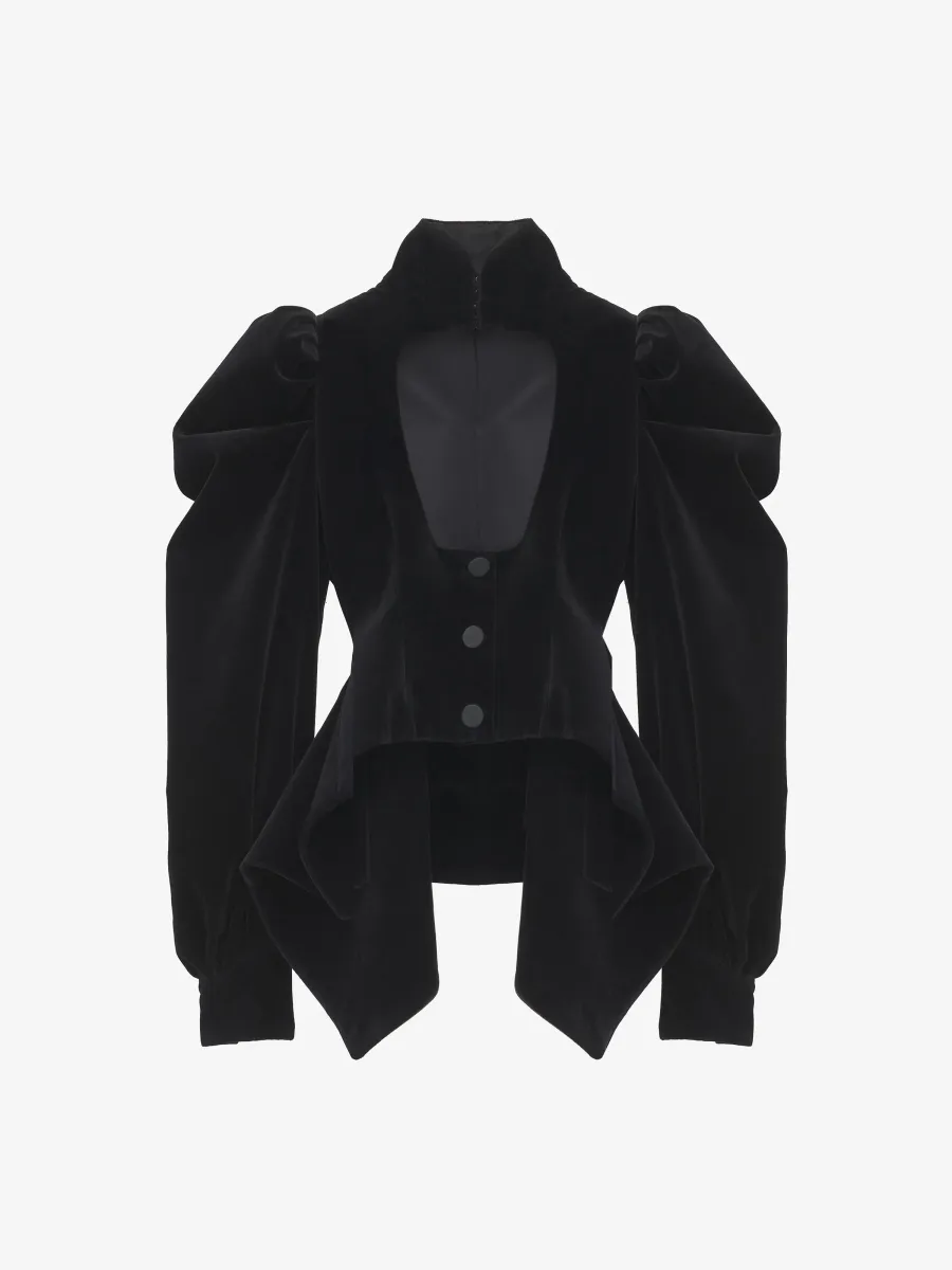 Velvet Panel Jacket