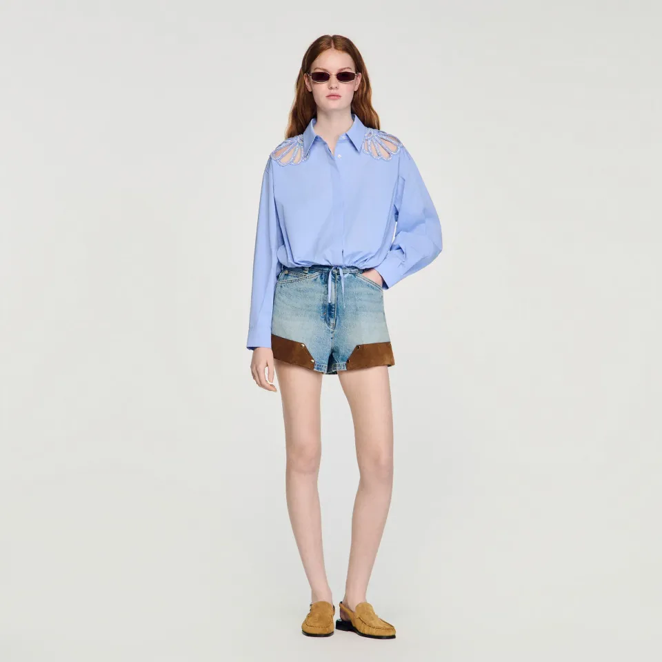 Embroidered cotton shirt