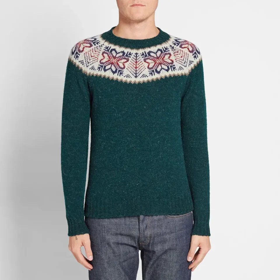 Jamieson's of Shetland Fair Isle Yoke Crew