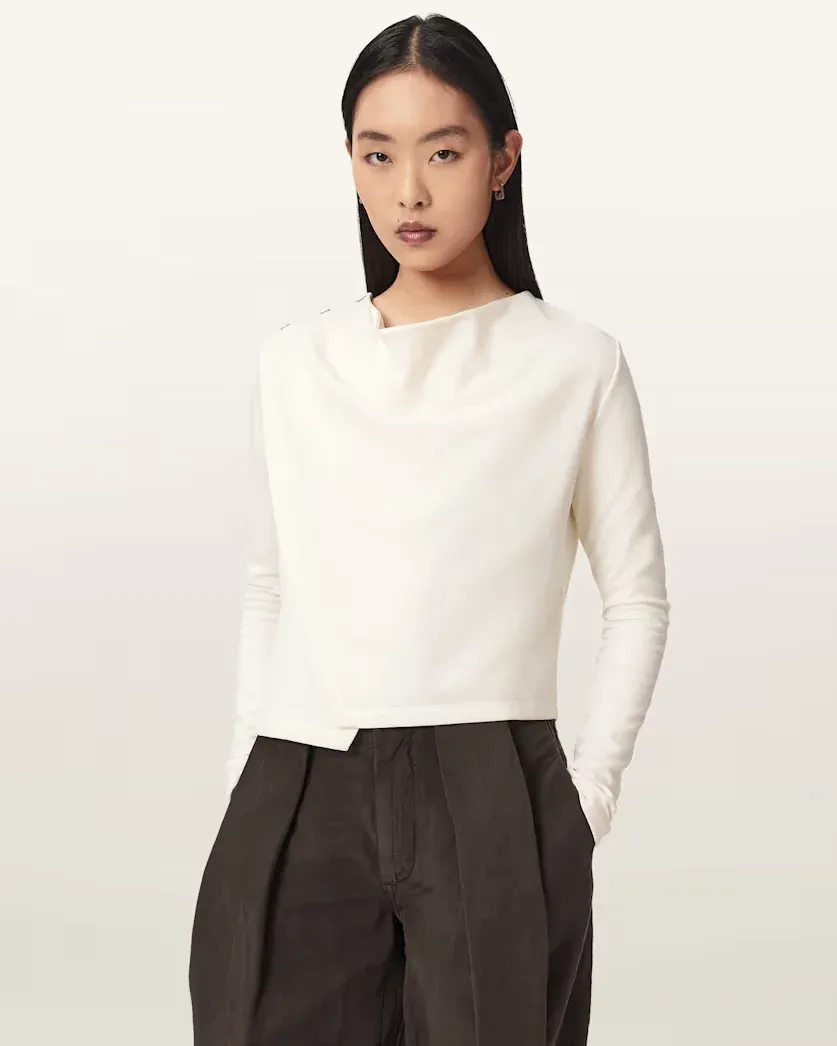Skyler Long Sleeve Asymmetric Oversized Top