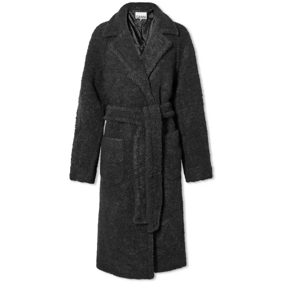 Boucle Wool Wrap Jacket