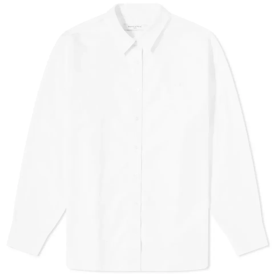 Maison Kitsuné Fox Head Embroidery Classic Shirt