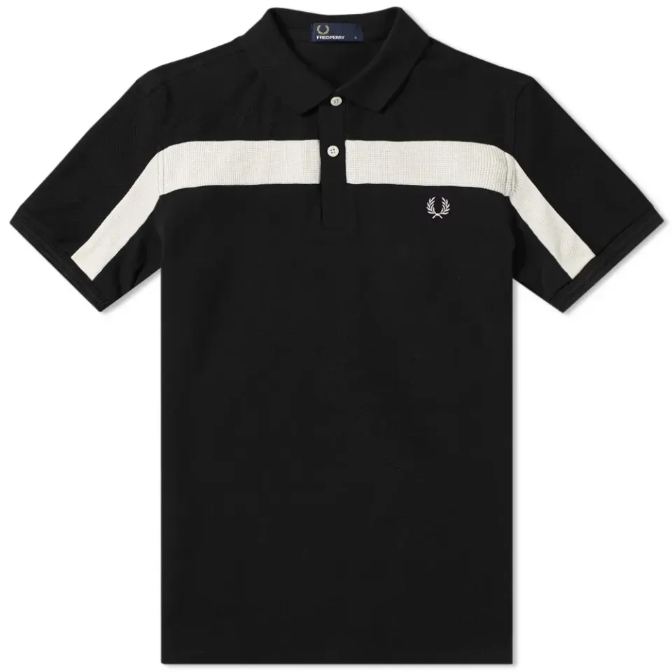 Fred Perry Textured Panelled Retro Polo