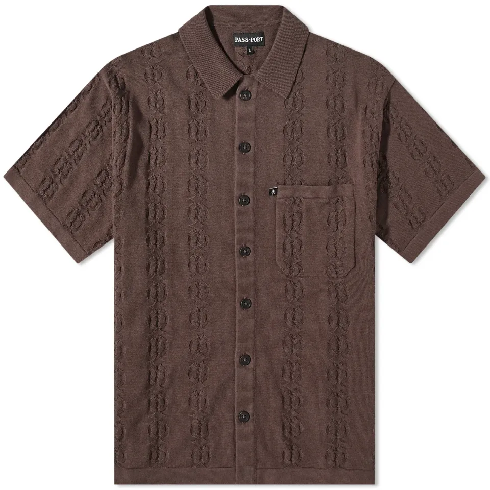Bath House Button Through Knitted Polo