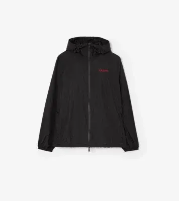 Heart Knight Nylon Clapton Hooded Jacket in Black