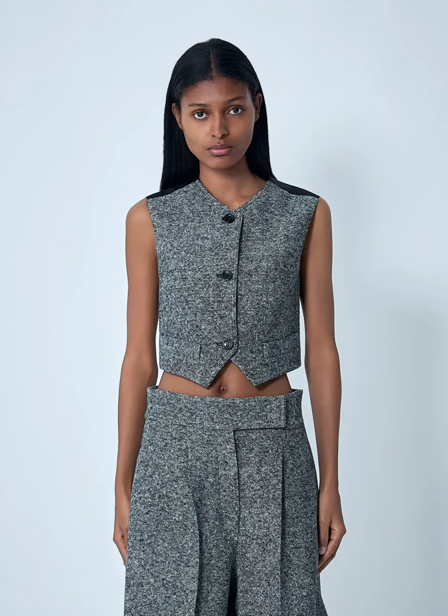 Tailored Wool-And-Silk Waistcoat