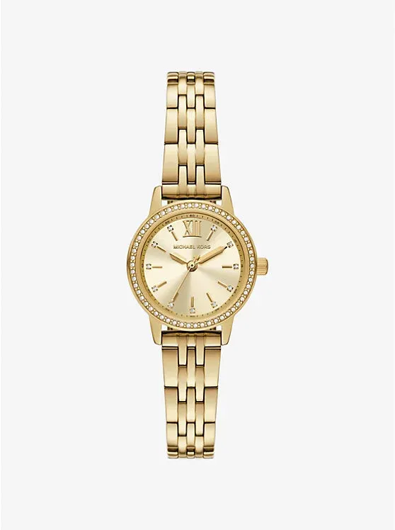 Mini Melissa Pavé Gold-Tone Watch