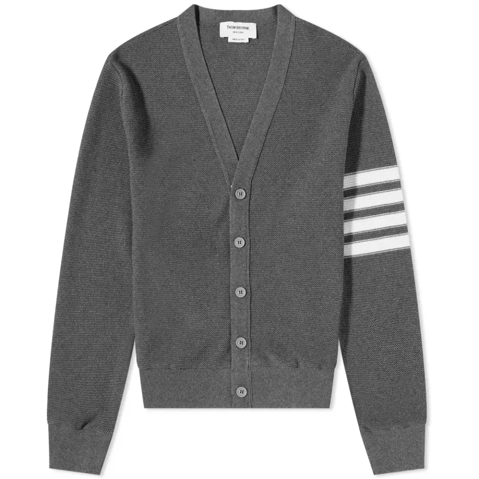 Chunky 4 Bar Cotton Cardigan