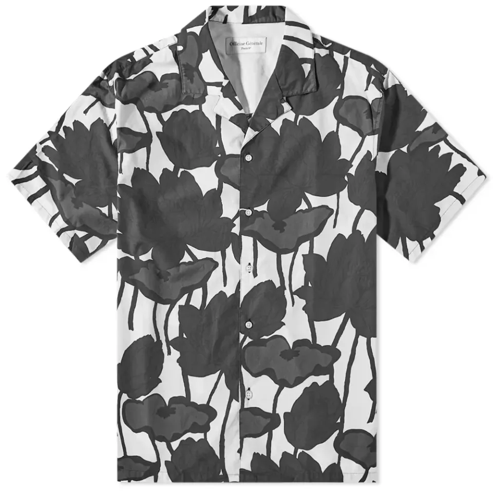 Officine Générale Eren Short Sleeve Camila Print Shirt