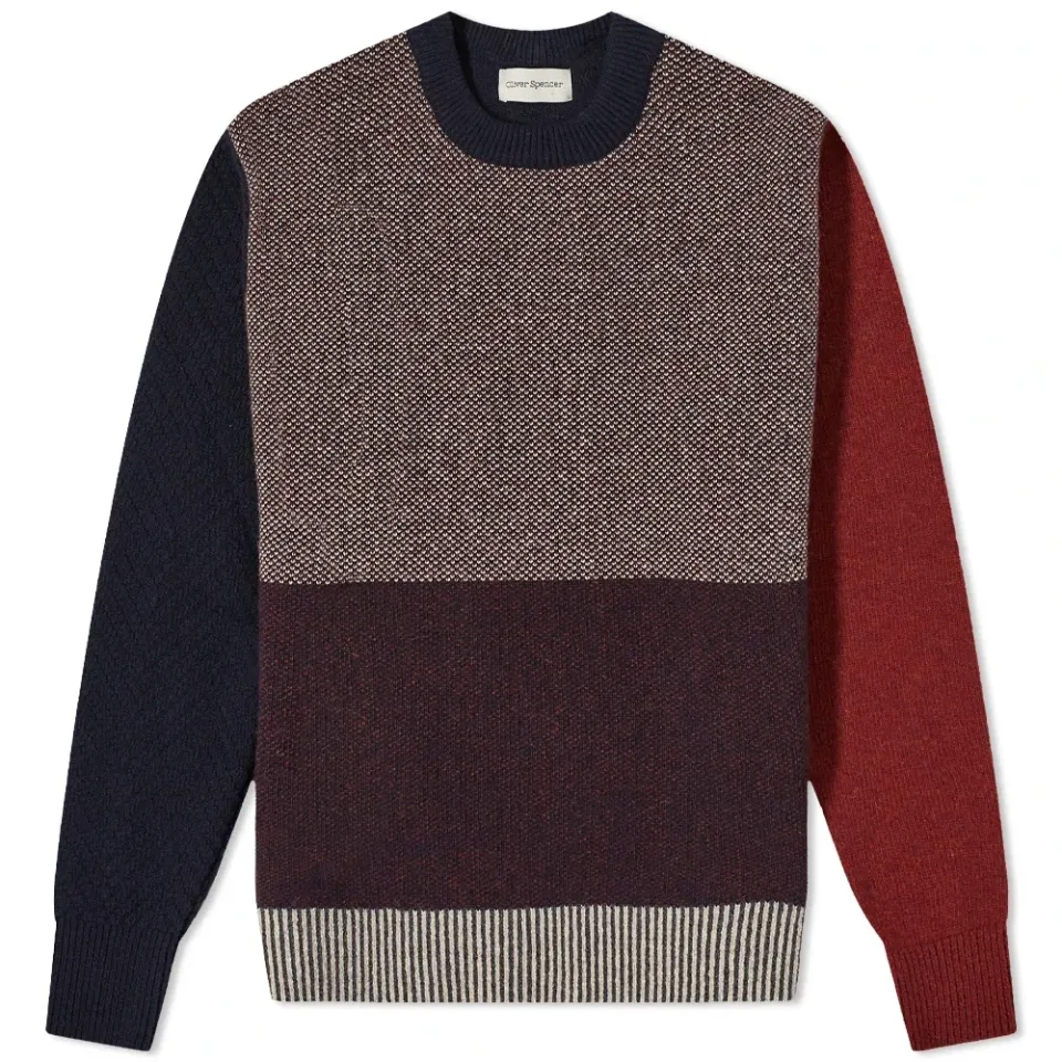 Blenheim Panelled Stripe Crew Knit