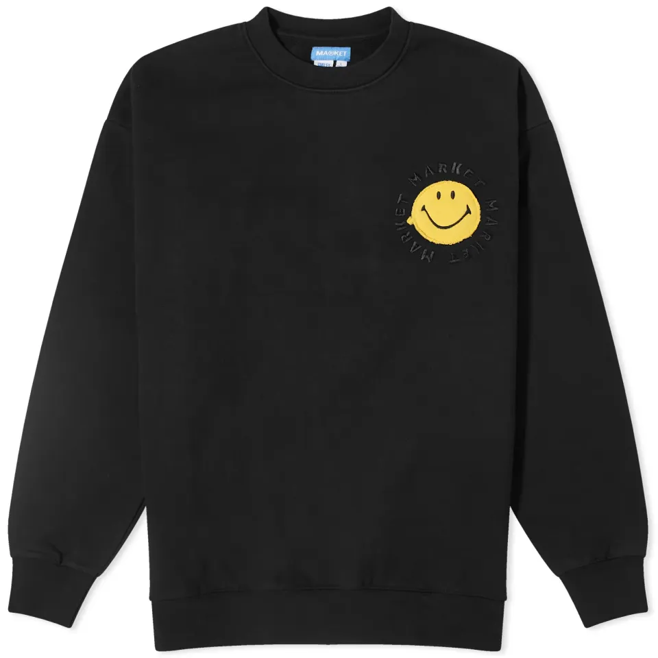 Smiley Vintage Wash Crew Sweater